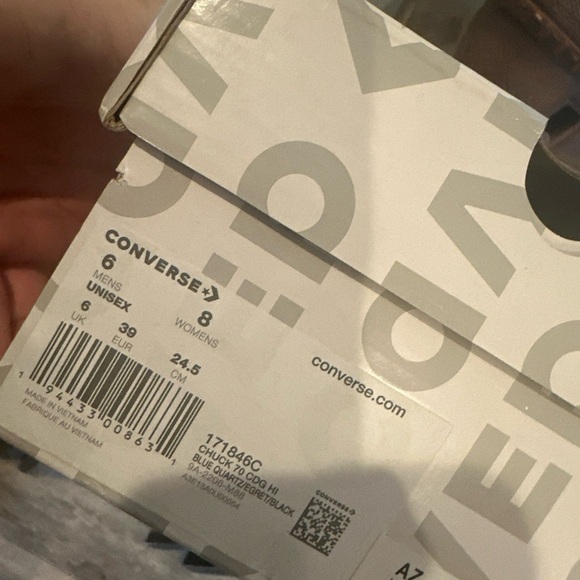 COMME DES GARCONS PLAY Converse  Chuck Taylor High Top Sneakers Sz 8 Women’s - Picture 9 of 9